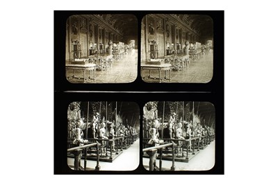 Lot 421 - Group of Glass Stereo Positives, inc Tower of London Armour & Crystal Palace.
