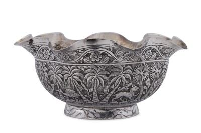 Lot 183 - A late 19th century Anglo - Indian unmarked silver bowl, Lucknow circa 1890