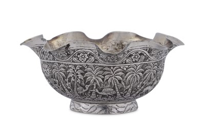 Lot 183 - A late 19th century Anglo - Indian unmarked silver bowl, Lucknow circa 1890