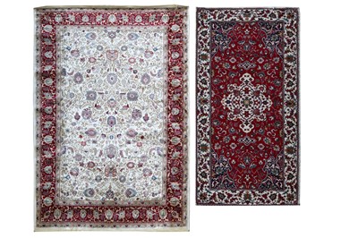 Lot 418 - TWO FINE MACHINE RUGS