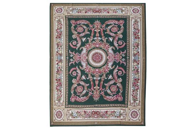 Lot 421 - A FINE NEEDLEPOINT CARPET OF AUBUSSON DESIGN