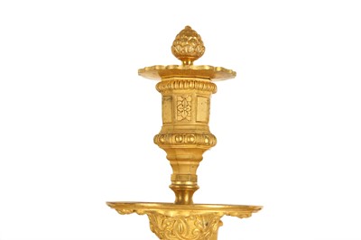 Lot 65 - A VERY LARGE PAIR OF MID 19TH CENTURY GILT AND PATINATED BRONZE FIGURAL CANDELABRA CIRCA 1860