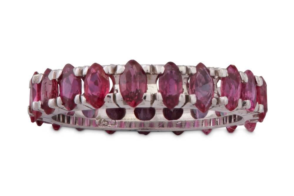 Lot 80 - A ruby eternity ring
