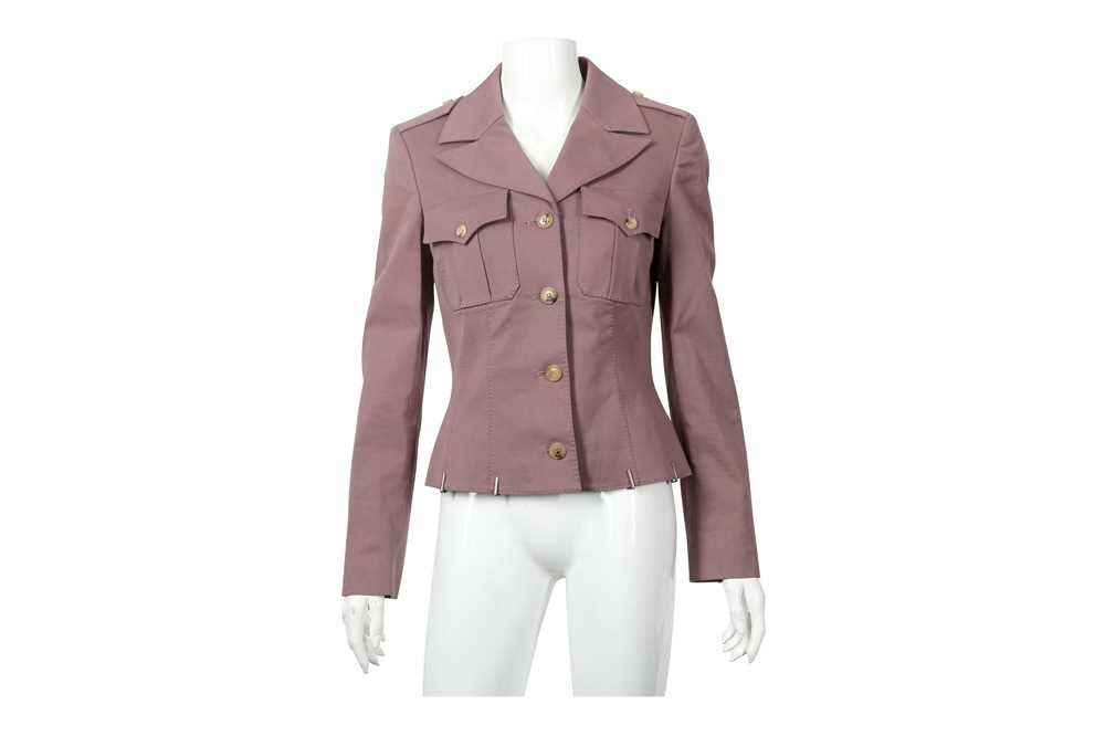 Lot 68 - Alexander McQueen Lilac Military Style Jacket - Size 42