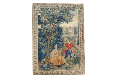 Lot 400 - A LATE 17TH CENTURY LOUIS XIV PASTORAL TAPESTRY, LILLE