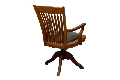 Lot 139 - AN ANGLO INDIAN DESK CHAIR, MID 20TH CENTURY