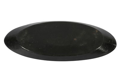 Lot 216 - A REGENCY NAVETTE SHAPED PAPIER-MACHE TRAY BY HENRY CLAY