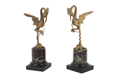 Lot 452 - A PAIR OF REGENCY GILT BRONZE CRANE