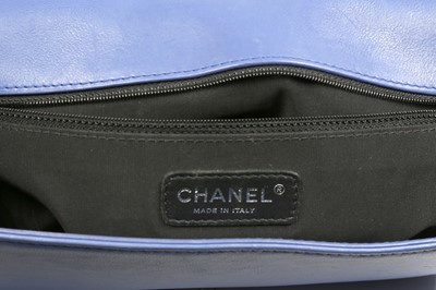 Lot 88 - Chanel Blue Large Boy Bag