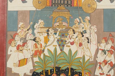 Lot 2 - TWO SCENES OF WORSHIP TO THE MURTI OF SHRINATHJI