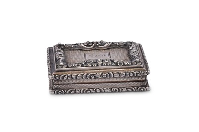 Lot 10 - A cased George IV sterling silver vinaigrette, London 1827 by Nathaniel Mills