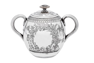 Lot 159 - A Nicholas II Russian 84 zolotnik (875 standard) silver covered sugar bowl, Moscow circa 1895 by Pytor Pavlovich Milyukov (active 1877-1912)