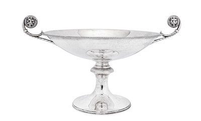 Lot 412 - A George V sterling silver pedestal fruit bowl, Sheffield 1926 by James Dixon and Son