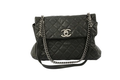 Lot 469 - Chanel Black Accordion Shoulder Bag
