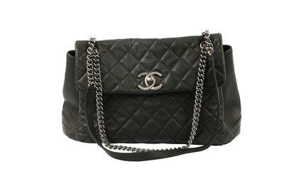 Lot 469 - Chanel Black Accordion Shoulder Bag