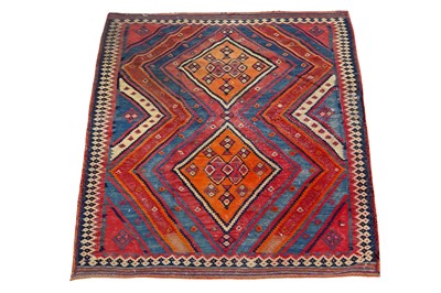 Lot 302 - A SOUTH-WEST PERSIAN KILIM, PROBABLY FROM THE SHIRAZ TRIBE