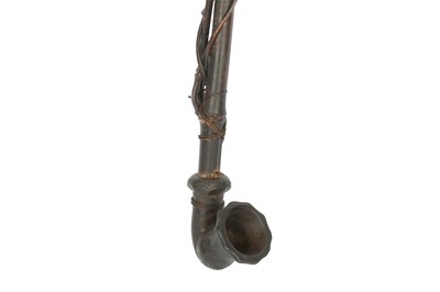 Lot 317 - AN UNUSUAL OTTOMAN SMOKING PIPE (CHIBOUK) WITH DEVILS CLAW ROOTS