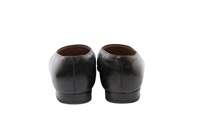 Lot 444 - Chanel Black Capped Toe Flat Pumps - Size 39