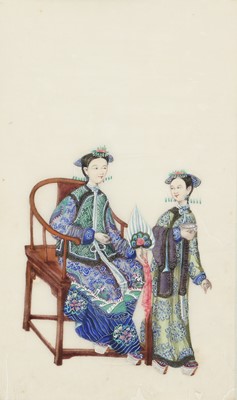 Lot 413 - NINE CHINESE PITH PAPER PAINTINGS.