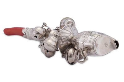 Lot 20 - A George III sterling silver baby’s rattle, London 1797 by I.H, possibly James Hyde (Grimwade 1380)