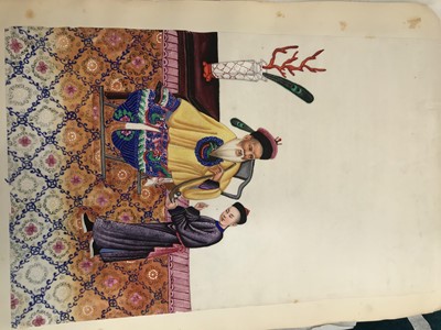 Lot 414 - EIGHT CHINESE PITH PAPER PAINTINGS.