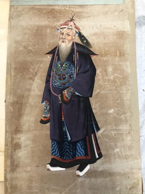 Lot 415 - EIGHT CHINESE PITH PAPER PAINTINGS.