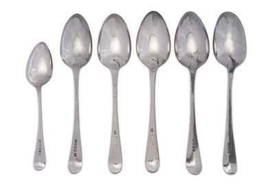 Lot 352 - A mixed group of George III sterling silver flatware