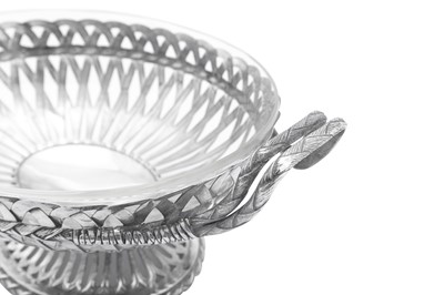 Lot 97 - A late 19th century / early 20th century German 800 standard silver twin handled fruit bowl, Schwäbisch Gmünd circa 1900 by Deyhle Gebrüder