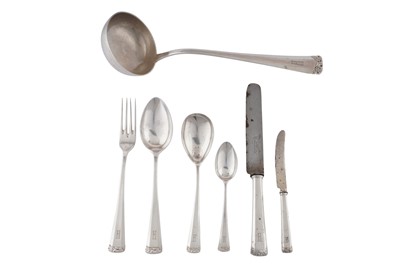 Lot 91 - An early 20th century German 800 standard silver part-table service of flatware / canteen, Berlin circa 1910 by Posen