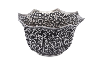 Lot 206 - A late 19th century Anglo – Indian silver bowl, Cutch, Bhuj, circa 1880 by Oomersi Mawji (active 1860-90)
