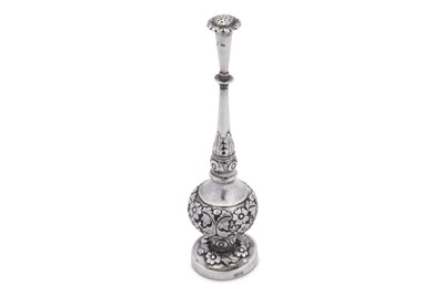 Lot 226 - A mid-19th century Chinese Export silver rose water sprinkler, Canton circa 1860 by Khecheong