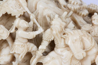 Lot 310 - λ A LARGE AND IMPRESSIVE CHINESE IVORY CARVING.