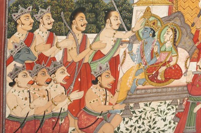 Lot 24 - A DURBAR AT THE COURT OF LORD RAMA AND SITA