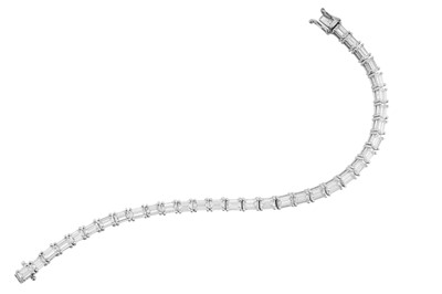 Lot 107 - A diamond line bracelet