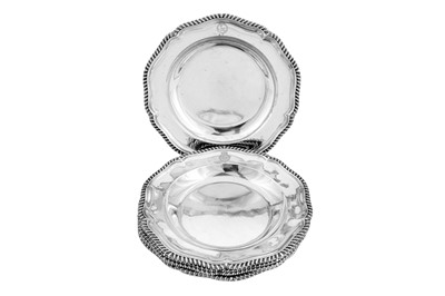 Lot 500 - A set of six George III sterling silver soup dishes, London 1777 by John Wakelin & William Taylor (reg. 25th Sep 1776)