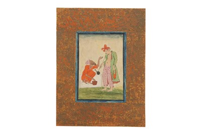 Lot 49 - A MISCELLANEOUS GROUP OF FIFTEEN INDO-PERSIAN, MUGHAL AND SAFAVID-REVIVAL LOOSE FOLIOS AND PAINTINGS