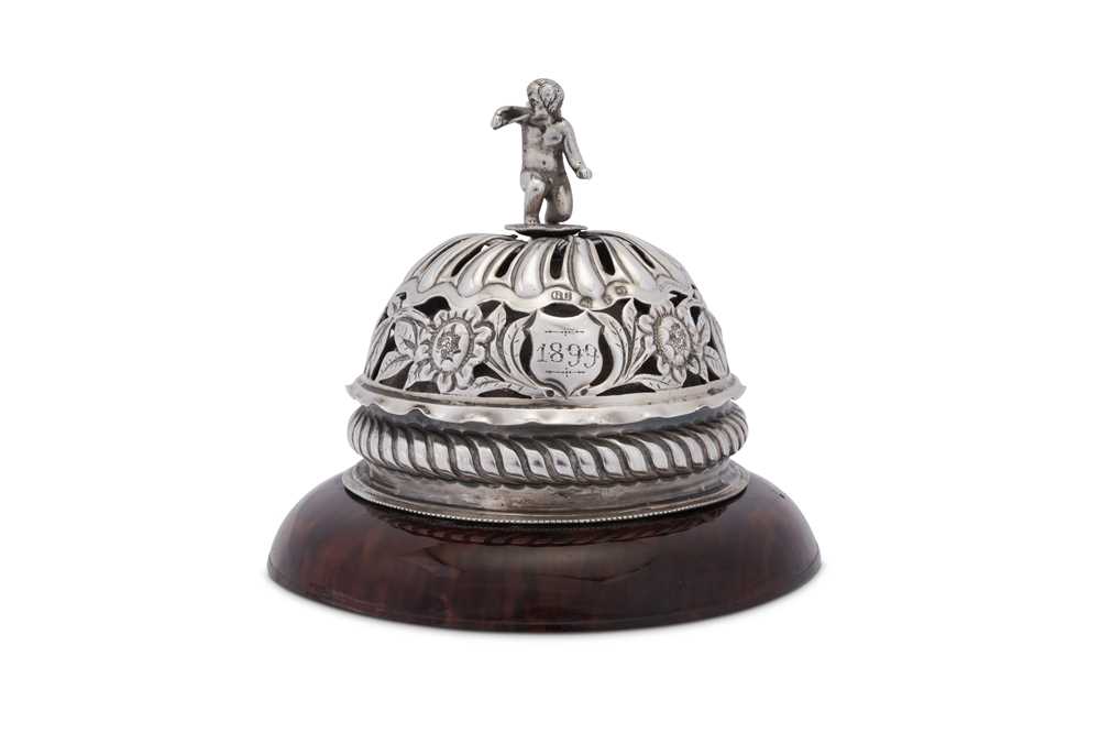 Lot 75 - A Victorian sterling silver and tortoiseshell bell, Birmingham 1891 by George Unite