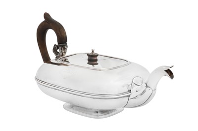 Lot 111 - A mid- 19th century Dutch silver bachelor teapot, Amsterdam 1842 by Theodorous Gerardus Bentveld (1782-1853)