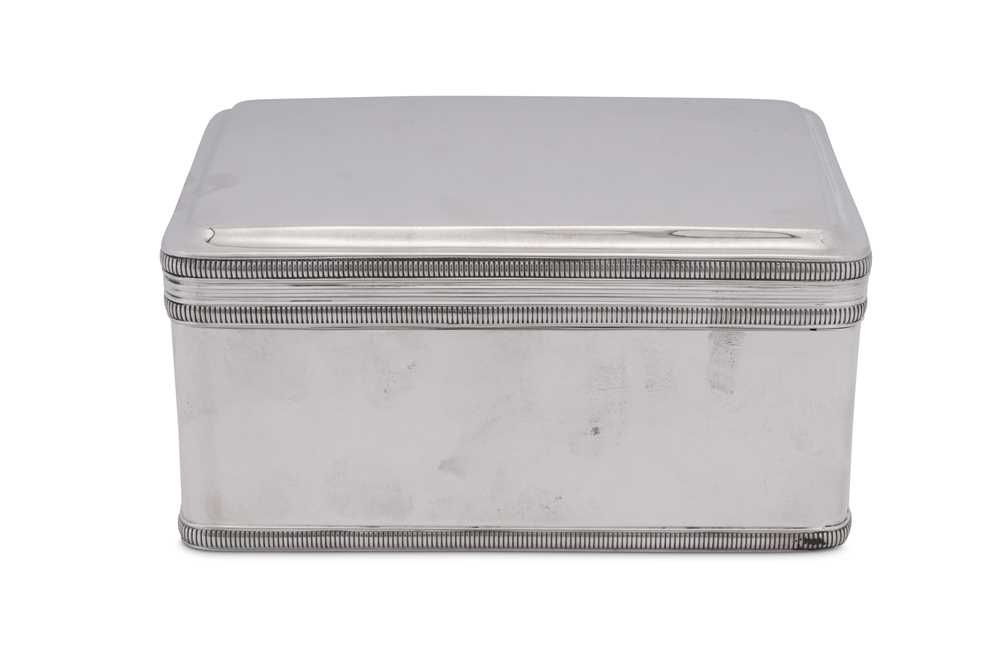 Lot 109 - A mid-19th century Dutch 833 standard silver biscuit box, Amsterdam 1852 by Andries Roelofs (active 1841-62)
