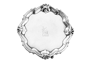 Lot 546 - A George II sterling silver waiter London 1753 by James Morrison (reg. 14th May 1740)
