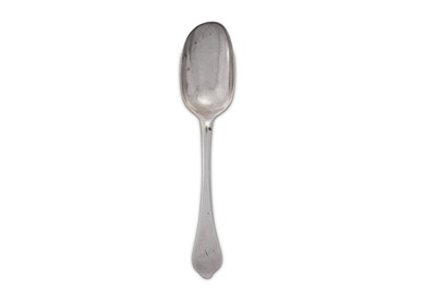 Lot 341 - A Queen Anne Britannia standard silver tablespoon, London circa 1705 by Isaac Davenport (reg. April 1697)