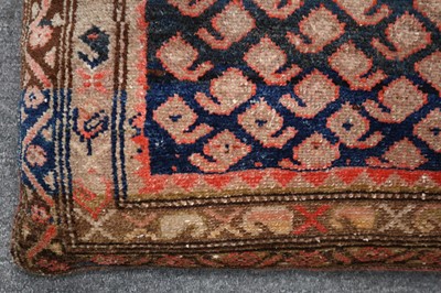 Lot 13 - A LOT OF TWO LARGE CUSHIONS WITH ORIENTAL RUG FACE.
