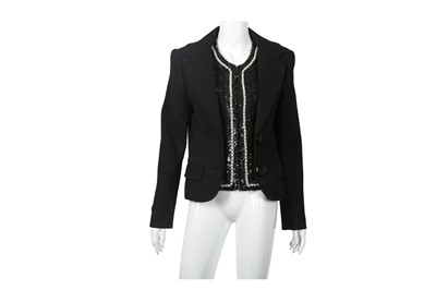Lot 481 - Dolce & Gabbana Black Cropped Jacket - Size 46