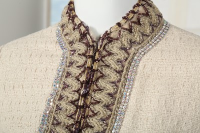 Lot 227 - Dolce & Gabbana Beige Embellished Jacket - Size 44
