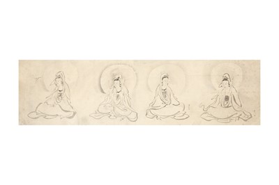 Lot 72 - A Japanese drawing of Kannon, Kano School, Edo period