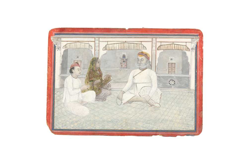 Lot 65 - A SHRI NATHJI PUJA IN A COURTLY INTERIOR