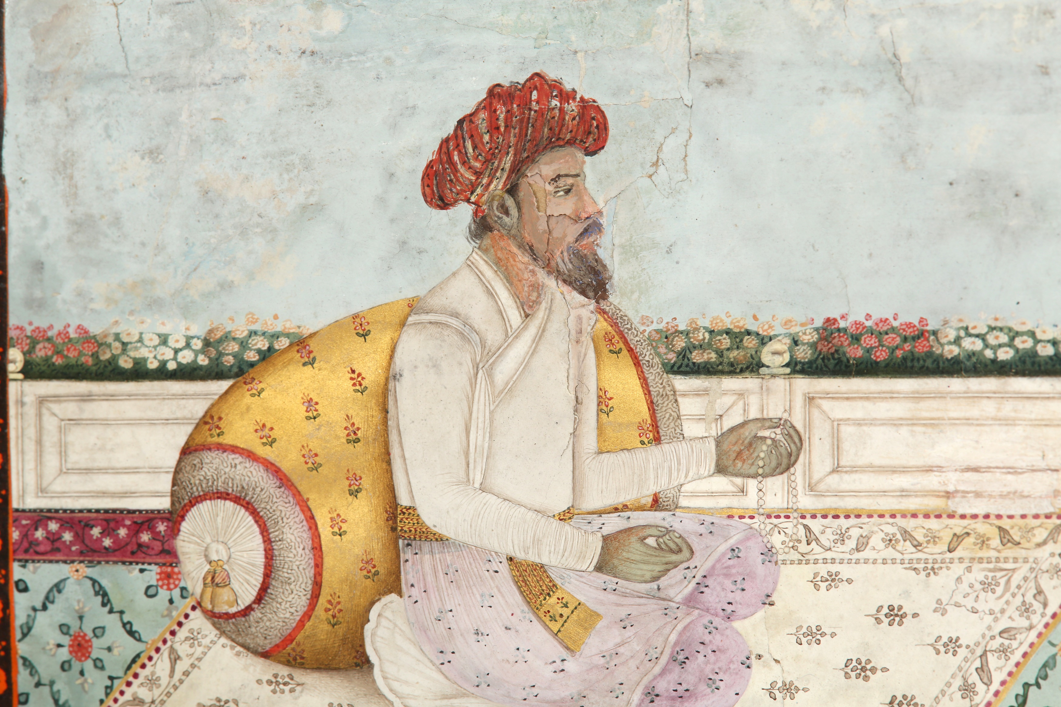 Lot 70 - TWO PORTRAITS: AN ELDERLY INDIAN RULER AND A