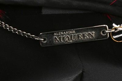 Lot 417 - Alexander McQueen Black Feather Collar Jacket - Size 44