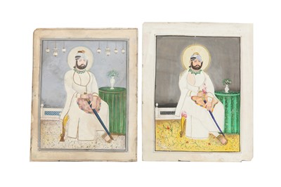 Lot 86 - FOUR PORTRAITS OF JASWANT SINGH II, MAHARAJA OF JODHPUR (R. 1873 - 1895)