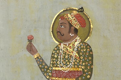 Lot 87 - TWO STANDING PORTRAITS OF INDIAN NOBLEMEN